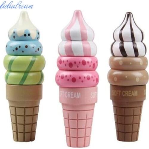 Beautiful Kitchen Toys Magnetic Toy Cute Simulation Strawberry Ice Cream Food Toys Children Play House Gift