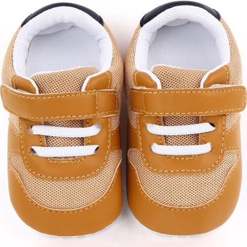 Newborn Baby Boy Girl Crib Shoes Faux Leather Infant Toddler Pre Walker Sneakers New