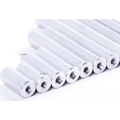 10PC Round Aluminum Rods Dia.10*M6*10/12/15/20/25/30/35/40/50/60/80mm Aluminum Alloy standoff spacer Spacing screws for RC Parts