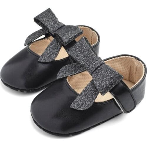 Toddler Cute Girl Shoes Solid Color Tie Soft Newborn Anti-slip Baby Shoes Soft Sole Kids Footwear