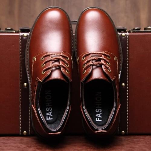 New Arrival Genuine Leather Men Casual Shoes Fashion Top Quality Driving Moccasins Lace-Up Men Working Shoes Size 38~44