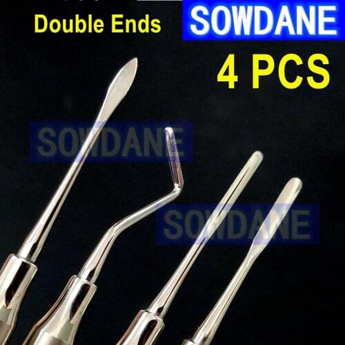 4 pices Dental Periotome set Contouring Placement Periodontal Surgical Implant Tools Dental Stripper Perio with Saw Tooth