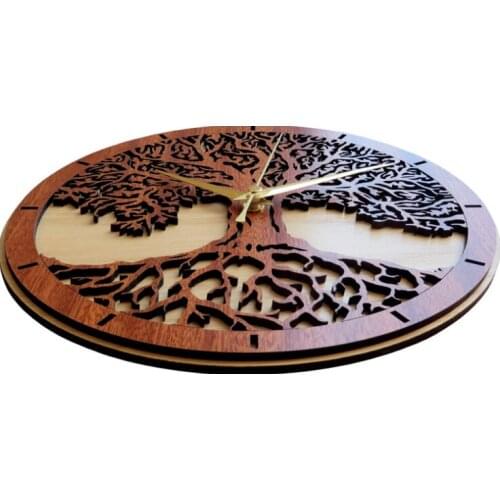 Tree of Life Wall Art Wall Clock Sacred Tree Wood Wall Clock Green Life 3D Art Wall Clock Modern New Arrival Hanging Clocks