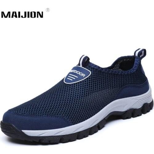 New Mens Wading Shoes Lightweight Beach Sneakers Breathable Mesh Seaside Barefoot Sandals Non-slip Outdoor Sport Fishing Blue