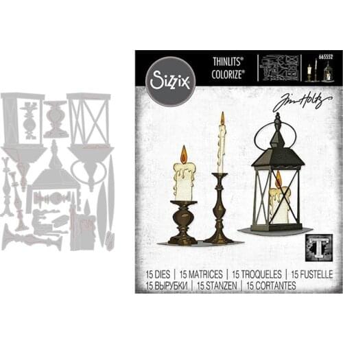 New Candlelight Colorize Metal Cutting Dies Scrapbook Diary Decoration Stencil Embossing Template DIY Greeting Card Handmade