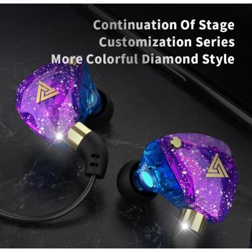 QKZ 2021 New Cool Design SK8 In-ear Earphones Dynamic Heavy Bass with Mic 3.5mm Running Wired Headphones for Sport Game