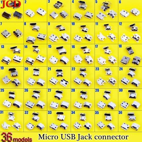 JCD Micro usb connector jack charging socket female V8 Port plug 5Pin 7 Pin for Samsung for Huawei for Lenovo for Xiaomi for HTC