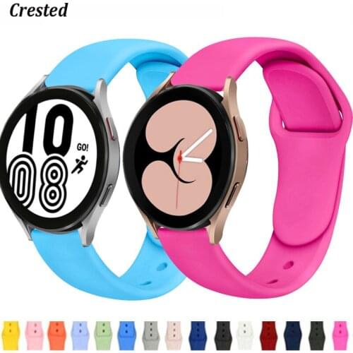 20mm/22mm strap For Samsung Galaxy watch 4/Classic Active 2/3/46mm/42mm/Gear S3 Frontier Silicone bracelet Huawei GT 2/pro band
