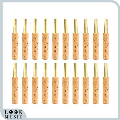 20PCS High Quality Oboe Reeds Staple Tubes Oboe Parts 47mm W/Cork Wrapped Brass Tube DIY Oboe Reeds Repair Make
