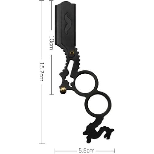 Two Ring Manumotive Foldable Hairdressing Shaving Razor Rest Pomade Modeling Sculpture Mustache Face Beauty Tool E172