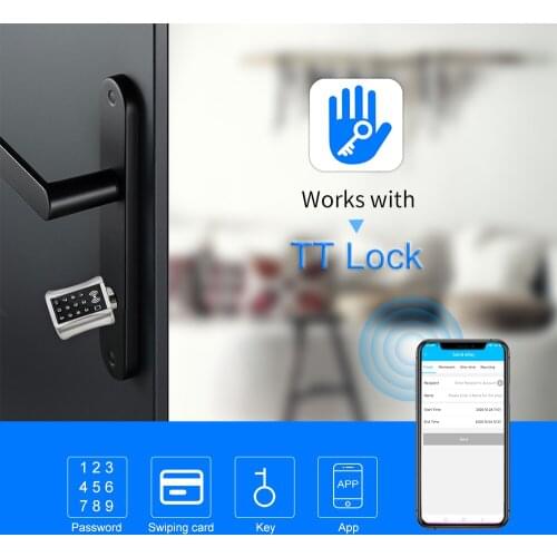 Eseye TTLock Smart Lock Cylinder Bluetooth Password Door Lock Smart Life WIFI APP Door Lock Upgrade Version For Home Apartment