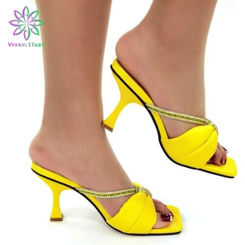 Women Slippers Summer Outdoor Sandal Square High 2021 New Heel Slip On Flip Flop Elegant Women Slides Sandals Size 41 42