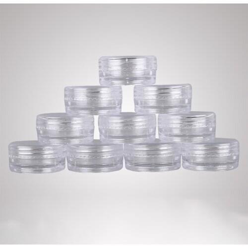 100pcs 2.5g Empty Jars Refillable Bottle Cosmetic Jars Makeup Container Small Round Bottle Little Cream Jar Nail Gel Glitter Jar