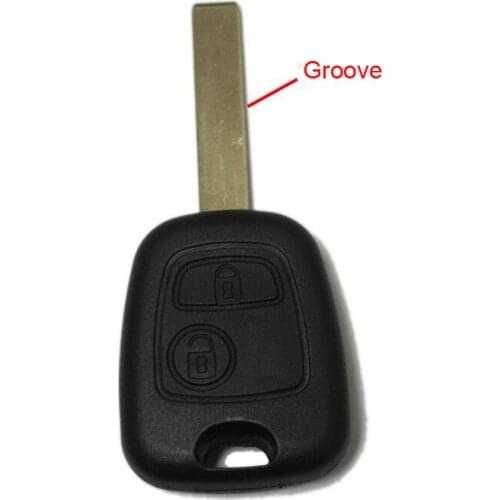 2 Buttons Remote Car Key Case Shell Fob For Citroen Sega C2 Triumph HU83 Uncut Blade With Groove Key Cover 5PCS/lot