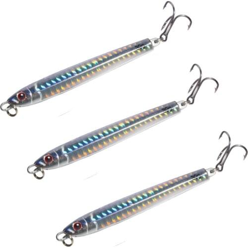 3pcs 9cm Minnow Fake Spinners Lures Artificial Fishing Lures Mackerel Pike Sea Fishing Metal Hard Baits Accessories