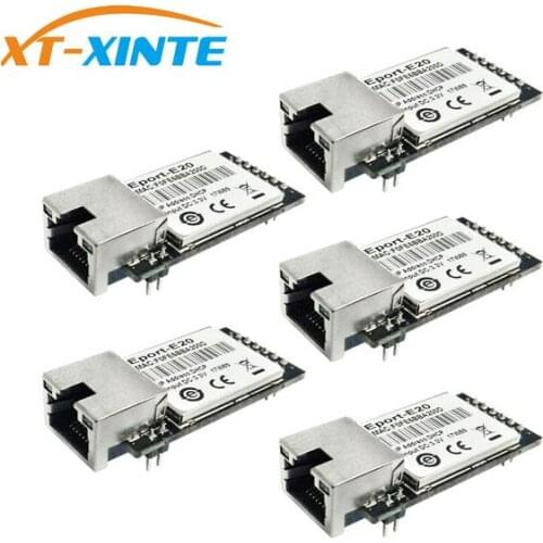 5/10PCS HF Eport-E20 Network Server Port FreeRTOS TTL Serial to Ethernet Embedded Module DHCP 3.3V TCP IP Telnet CE Certified