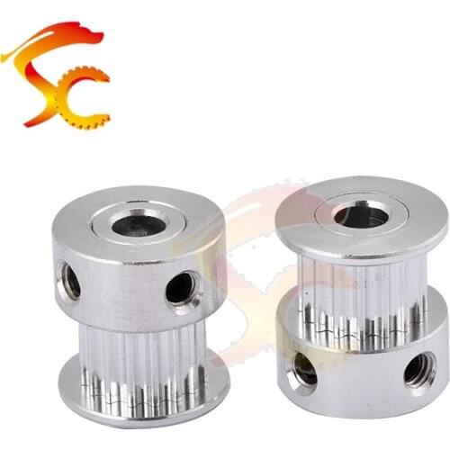5PCS/LOT GT2 16 teeth fit for belt width 6mm bore 4mm 5mm 6mm 2GT 16teeth timing pulley for 3D printer pulley