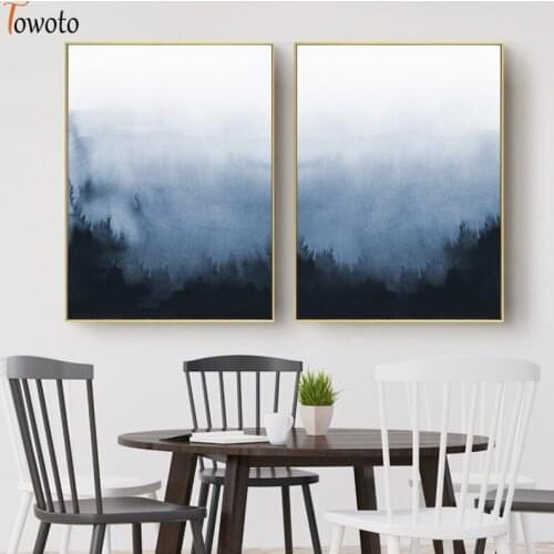 Abstract Landscape Canvas Painting Forest Print Nature Poster Nursery Wall Art Nordic Minimalist Wall Pictures for Living Room