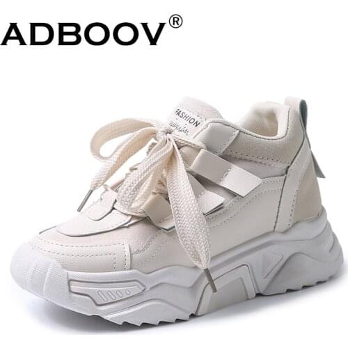 ADBOOV New Fall Fashion Sneakers Women Platorm Chunky Casual Shoes Female Footwear