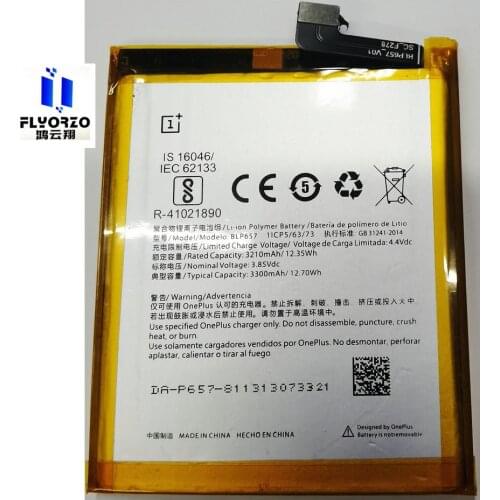 Brand new High Quality 3210mAh/3300mAh BLP657 Battery For OnePlus 6 A6000 Mobile Phone
