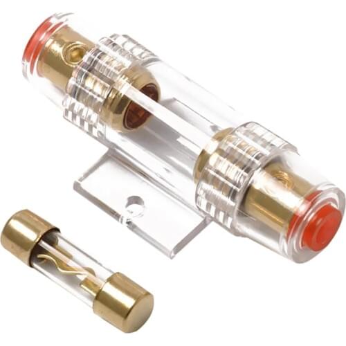 Car Audio Inline 4 Or 8 Gauge AWG AGU Fuse Holder Box With 100 Amp Fuse