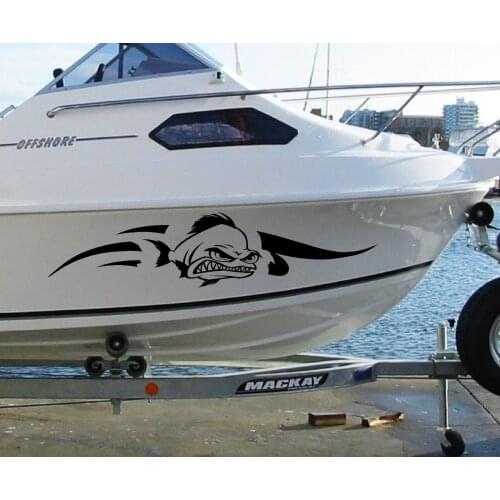 Large Size Fish Boat Stickers Voiture Car Stickers Window Decal Vinyl Art Pattern Cruise Body Stickers Waterproof Glue Sticker