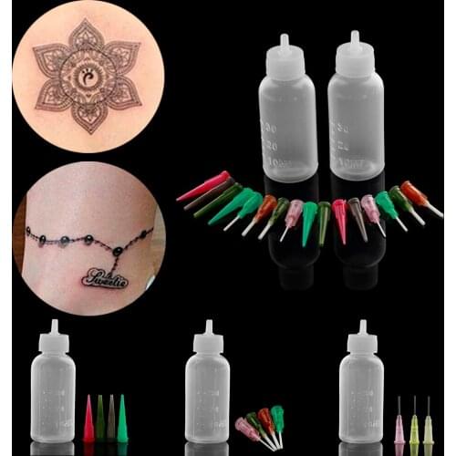 30ml Clear Plastic Squeeze Glue Needle Bottle Applicator Bottle Tattoo Body Art Nozzle Drawing Tool Home Storage Bottle