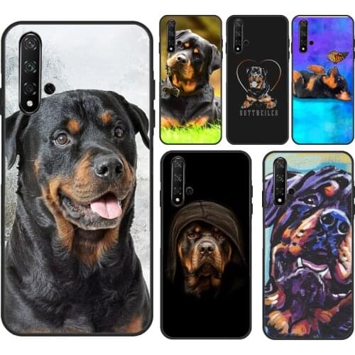 Cute Rottweiler Dog For Huawei Y5 2017 Y3 II Y9 Y6 Y7 Prime 2018 2019 Y7A Y5P Y6P 2020 Nova 2 3 5T Phone Case