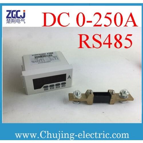 DC 0-250A ampere meter digital DC ampere meter with RS485 communication with current shunt