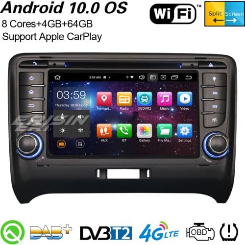 Erisin Octa-Core Android 10.0 CarPlay Car Stereo DAB+ SatNav WiFi Bluetooth DVB-T2 TPMS Canbus DVR OBD2 DSP GPS For Audi TT 8179