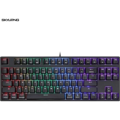 J60A 87Keys Wired Keys Gateron Optical Switch RGB Backlight Programmable Mechanical Gaming Keyboard Gateron Optical SK87