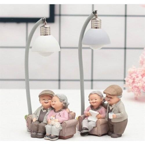 Creative Couple Night Light Decoration Valentines Day Wedding Anniversary Gift Home Decoration Romantic Resin Decoration Crafts