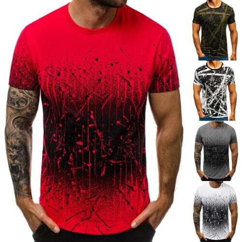 Mens Slim Fit T Shirt Man Casual T-shirt Tops Summer Clothes Bodybuilding Muscle Tees Plus Size Clothing