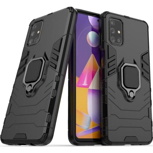 Shockproof Bumper For Samsung Galaxy M31S Case For Samsung M31S A21S A31 A51 A71 A41 A11 M11 Silicone PC Protective Phone Cover