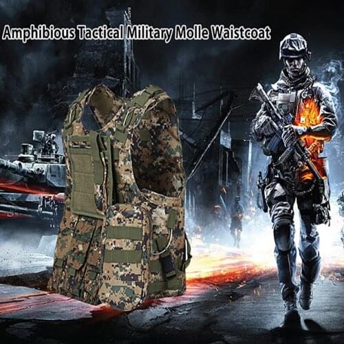 Adjustable Military Quick Release Steel Wire Tactical CS Hunting Vest Molle Combat Assault Plate Carrier Airsoft Body Armor