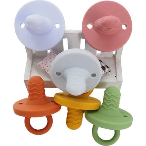 Chenkai 10PCS Nipples Silicone Baby Teether Food Grade DIY Newborn Infant Baby Pacifier Dummy Nursing Teething Jewelry Toy Craft