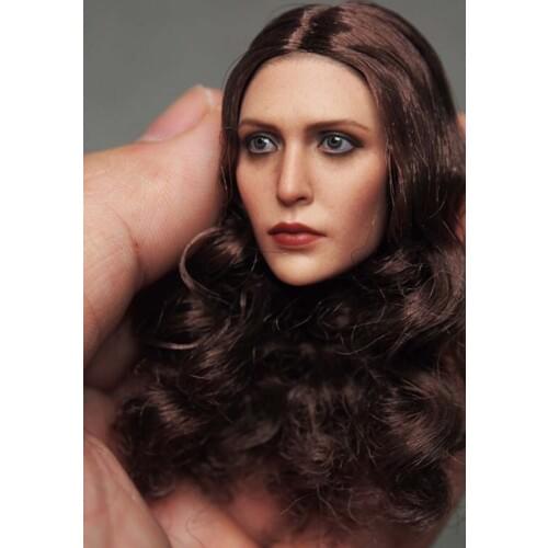 1/6 Scale Elizabeth Olsen Scarlet Witch Head Sculpt for 12" Action Figure doll Toys soldier model hobbies