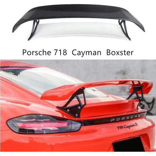 Spoiler For Porsche 718 Cayman Boxster 2016 2017 2018 2019 2020 High Quality FRP Primer Wing Lip Spoilers