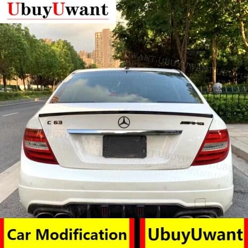 Car Styling High Kick Rear Trunk Lid Spoiler Wing Glossy Black Fit For 2008 2009 2010 2012 2013 2014 W204 BENZ C180 C200 C300