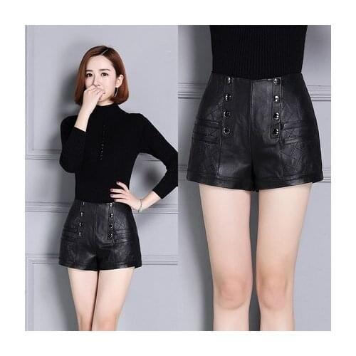 Top brand New High 2020 Waist Slim Sheepskin Shorts KS2 high quality
