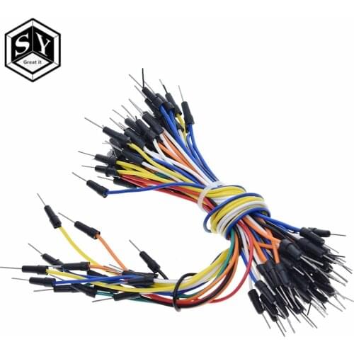 Great IT Smart Electronic DIY kit 65PCS Jump Wire Cable Male to Male Flexible Jumper Wires for Arduino Breadboard wire DIY