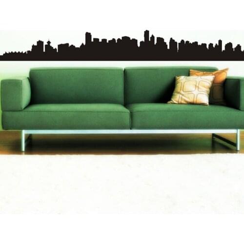 Vancouver Skyline Decal Wall Sticker Vinyl Stickers Decor Mural Art Living Room Home Decoration Landmark Skyline Wall Decal