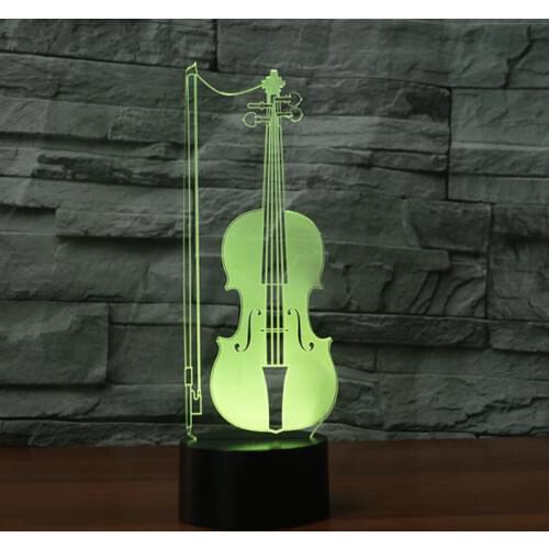 Cello Instrument Table 3d Lamp Modeling Small Night Lamp Lead Creative Bedside 3d Light Novelty Led Usb Led Night Light