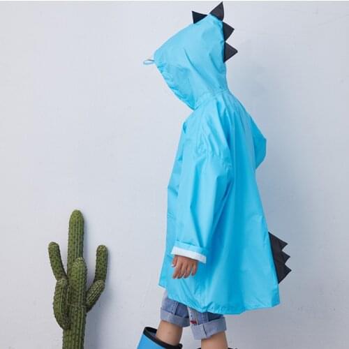 Outdoor cute dinosaur raincoat polyester baby poncho mountaineering waterproof raincoat childrens impermeable poncho boy girl