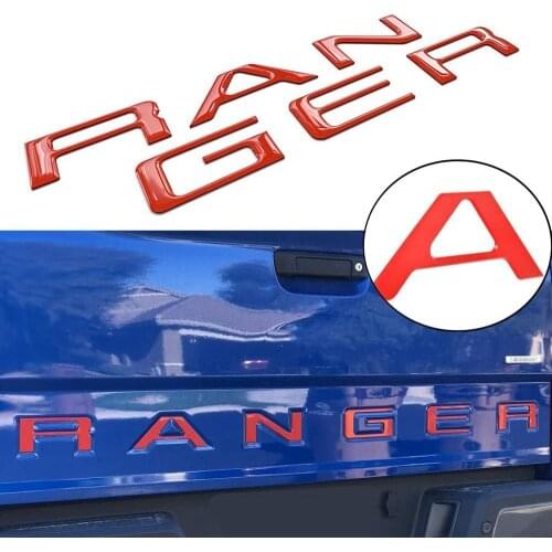 Tailgate Insert Letters for Ford Ranger 2019 2020, 3D Raised & Decals Letters, Tailgate Emblems