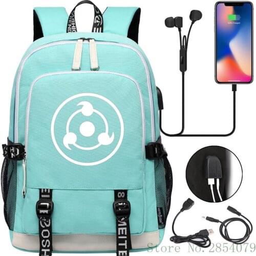 Japanese Anime Hokage USB Laptop Backpack Fashion Men Women Outdoor Travel Shoulder Bags Student Schoolbag Bookbag