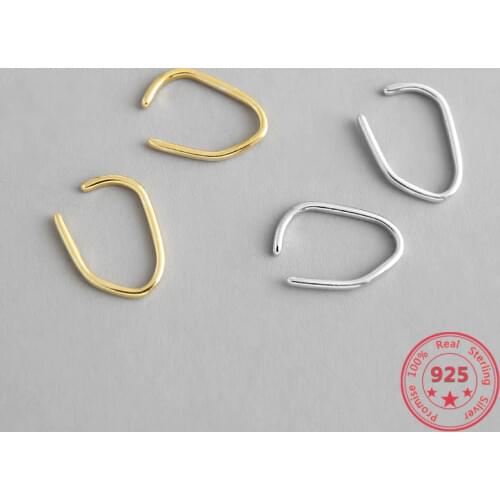 Factory Price 100% S925 Sterling Silver Fashion Minimalism Ear Clip Small Fresh Style Wild Personality Ladies Jewelry