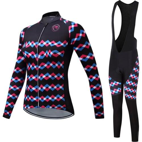 Womens Cycling Jersey 2021 Long Sleeve Road Bike Clothing Pro Female Trisuit Sport Dress Mtb Bicycle Clothes Mallot Suit Kit