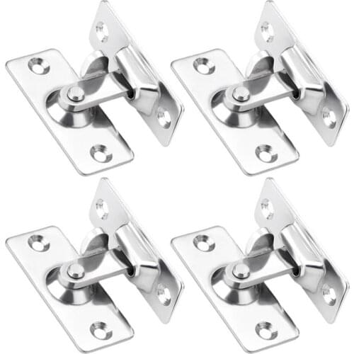 1/2/4 Pcs 90 Degree Solid Door Latch Bolt 304 Stainless Steel Lock Sliding Door Right Angle Buckle 90 Degree Latch
