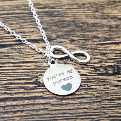 12pcs/lot You're my person Greys Anatomy, Necklace, Heart, Love Greys Anatomy